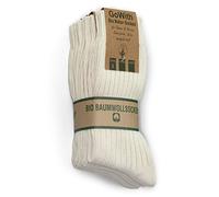 GoWith Lot de 4 à 5 paires de chaussettes montantes unisexes en coton naturel à 97%, chaussettes décontractées confortables, douillettes et respirantes sans couture pour hommes et femmes, 50-52