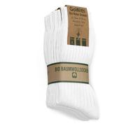 GoWith Lot de 4 à 5 paires de chaussettes unisexes 97 % coton naturel, chaussettes décontractées confortables et respirantes pour homme et femme, Blanc - 4 paires, Large