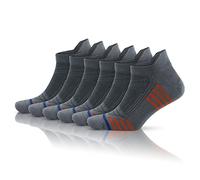 GoWith Lot de 6 paires de chaussettes de course en bambou, respirantes, anti-ampoules, douces et légères, chaussettes de sport haute performance pour gym, yoga, cyclisme, blanc, noir, gris, coloré,