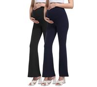 Gowjog Legging de Maternité Femme Évasé Yoga | Pantalon Grossesse, Taille Haute, Élastique, Travail, Loisirs, Sport