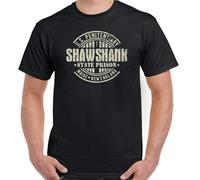 Gown Shawshank Redemption T-Shirt Mens Retro Movie 90s Film Stephen King Prison Top Black 3XL