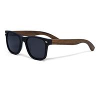 GOWOOD Lunettes de Soleil Pour Hommes et Femmes | Acétate Noire avec Branches en Bois de Noyer | Polarisées UV400 Cat3 CE (noir)