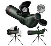 GOWWPUN Télescope intelligent avec trépied de bureau, télescopes électroniques numériques portables avec caméra d'astrophotographie 4K, grand objectif, télescope réfracteur portable, observation des