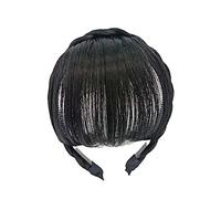 Gowxs Faux cheveux noirs naturels avec pince à cheveux longs synthétiques pour femme, 1 pièce (lot de 1), adultes, femmes, 1 lot, 1 pièce, 1 pièce