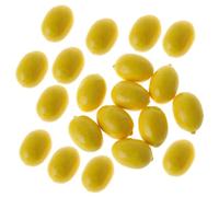 Gowxs Lot de 20 mini citrons jaunes artificiels, légumes en mousse plastique, fruits comme décoration de fête à la maison, accessoires de photographie, cadeau, 3 à 6 cm (citron)