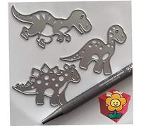 Gowxs Lot de 3 matrices de découpe en métal en forme de dinosaure pour bricolage, scrapbooking, fabrication de cartes, gaufrage, décoration d'albums