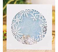 Gowxs Matrices de découpe en forme de flocon de neige pour la fabrication de cartes, pochoirs pour scrapbooking, album photo, gaufrage, décoration pour la fabrication de cartes + broche mignonne