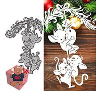 Gowxs Matrices de découpe en forme de souris mignonnes pour la fabrication de cartes, pochoirs de découpe pour bricolage, scrapbooking, album photo, gaufrage décoratif, pour la fabrication de cartes +