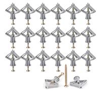 GoXanthyll Chevilles pour Plaques de Plâtre avec Vis, 40 Pieces Cheville Brique Creuse, Cheville Forme Papillon, pour Plaques Plâtre, Panneaux Fibres Gypse, Murs Creux (20 Chevilles + 20 Vis)