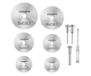 GOXAWEE, APEXFORGE - Lot de 10 disques de coupe de précision pour bois, plastique, PVC, métal souple et projets de bricolage (22 à 50 mm avec tournevis)