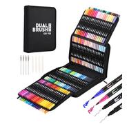 Goxiry Dual Brush Pen Lot de 120 feutres aquarelle avec deux pointes pour coloriage, dessin, bullet journal et fournitures scolaires