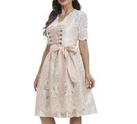 Goxozzy GoxozzyTraditionnelle Dirndl pour Femme, Dirndl Femme Oktoberfest,Robes Longues Traditionnelles pour Dames (FR/ES, Numérique, 38, Taille Normale, Taille Normale, 60CM, Abricot)