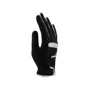 GOXQIT 2 pièces Gants de Golf for Hommes Micro Fibre Douce Couleur Noir Main Gauche/Droite antidérapant pour Sports(Black Right Hand,25 Large)