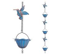 GOXQIT 3 chaînes de Pluie for Colibri et Tasse pour Jardin