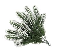 GOXQIT Branches De Pin Artificielles, 12 Pièces, des Neiges pour Maison | Couronne d'arbre, décorations de mariage, maison, bureau, salon, fausses plantes(Color 2)