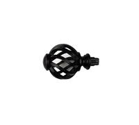GOXQIT Embouts de Tringle à Rideau Remplacement, tête fenêtre Cage Oiseaux, tiges Non déformées, Accessoires drapage en Boule Spirale for Chambre Coucher, 8 pièces pour Cuisine(Black)