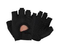 GOXQIT Gants de Fitness for Femmes, Gants antidérapants Respirants Demi-Doigt for vélo, Cyclisme, haltérophilie, Yoga pour Extérieur(Black,S)