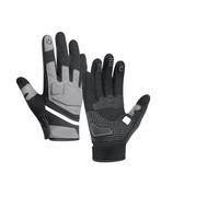 GOXQIT Gants d'escalade Gants de Cyclisme d'hiver Thermiques Chauds Coupe-Vent Doigt Complet imperméable Gants d'escalade de vélo for Hommes Femmes pour Randonnée Cyclisme(Gray,M)
