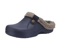 GOXQIT Men Cotton Slippers Winter Women Short Plush Casual Waterproof Garden Shoes Fur Furry pour Maison(Deep Grey,40-41(9.6-9.8 inch))