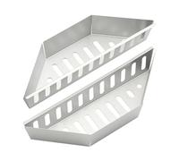 GOXQIT Panier Charbons Panier à Charbon de Bois en Acier Inoxydable, Panier à Charbon de Bois, paniers à briquettes de Carbone (2 pièces) pour Barbecues