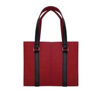 GOXQIT Sac à Vin Sac à vin for 2 Bouteilles avec séparateur, Porte-Bouteille de vin réutilisable, Sacs for Bouteilles de vin, Sac fourre-Tout en Feutre avec poignée(Red-Double)