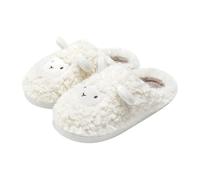 GOXQIT Winter Cotton Plush Slippers for Women and Men pour Maison(Green,44-45 Fit43-44)