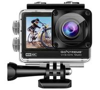 GoXtreme Vision Duo 4K Caméra sport 4K, double écran, protégé contre les projections d'eau, protégé contre la poussière, étanche