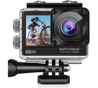GoXtreme Vision Duo 4K Caméra sport 4K, double écran, protégé contre les projections d'eau, protégé contre la poussière, étanche