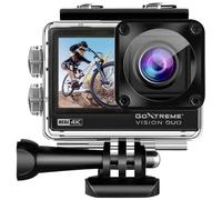 GoXtreme Vision Duo 4K Caméra sport 4K, double écran, protégé contre les projections d'eau, protégé contre la poussière, étanche