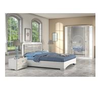 GOYA - Ensemble Lit 160x200cm + 2 Chevets + Armoire