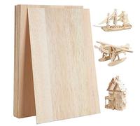 GOYADA 20 Feuilles de Bois de Balsa 300x200x2MM, Plaque de bois Naturel non Peint, Feuille de Bois Rectangulaire Vierge pour Bricolage, Bois à Décorer, Modèle, l'artisanat