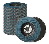 GOYADA 20 Pcs Disque à Lamelle 115mm, Disques Abrasifs à Lamelles Grain 80, Disque de Meulage en Acier, Disque de Décapage pour Enlever Ebavure, Polissage, Rouille, Finition