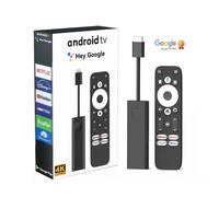 GoyaGirl Streaming Box Android TV Stick 4K UHD - SRT41 - Clé HDMI TV - Chromecast Built-in - Compatible Assistant Vocal - Dolby Atmos - Facile à Installer - Format Stick - Noir TV Box