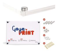 GOYAPRINT | Plaque Plexiglas Transparente A4 5+5 mm - Double Plaque Acrylique avec Entretoises, Fixation Murale pour Documents, Photos et Signalétique (A4-21X29,7 CM, 5+5 MM)