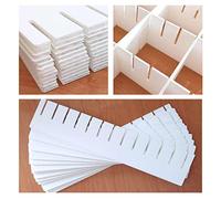 GOYAPRINT Séparateurs de Tiroirs Réglables Blancs Paquet de 12 Organisateurs de Table de Bureau Tiroirs Classifiez vos Petits Objets Maquillage et Vêtements