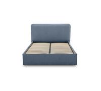 Goyave - lit coffre - 140x190 - en tissu - sommier inclus - Bleu