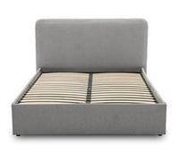 Goyave - lit coffre - 140x190 - en tissu - sommier inclus - Gris