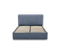 Goyave - lit coffre - 160x200 - en tissu - sommier inclus - Bleu