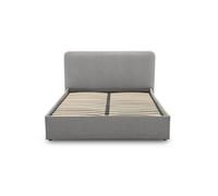 Goyave - lit coffre - 160x200 - en tissu - sommier inclus - Gris