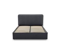 Goyave - lit coffre - 160x200 - en tissu - sommier inclus - Gris Anthracite