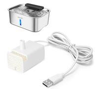 GOYJOY Fontaine à eau pour chien en acier inoxydable 12 L, pompe de rechange