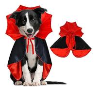 GOYOSWA Costume d'halloween pour Chien, Cape de Vampire pour Chien, Cape de Diable et de Vampire pour Chiens de Petite, Moyenne et Grande Taille (Taille S)