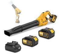 GoYwato 322 km/h Souffleur à Feuilles, Souffleur de Feuilles éLectrique sans Fil avec 2 x 4,0 Ah Batteries, 3 Vitesses Réglables, Turbo Mode, Souffleurs Batterie pour Propre Jardin Pelouse Terrasse