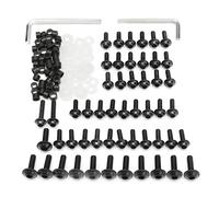GOZAR Boulons De Carénage De Moto Kit Agrafes Vis pour Yamaha YZF R6 1999 2000 2001 2002 - Noir