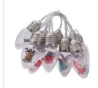 GOZAR Guirlande lumineuse de Noël, boule à neige, 3 mètres, 20 LED décoratives avec figurines de vacances