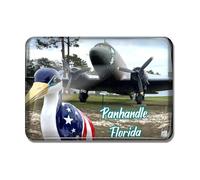 Gozisoci Aimant de réfrigérateur rectangulaire en verre cristal pour Panhandle - Souvenir de Floride - Cadeau de voyage