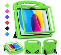 GOZOPO Étui pour Enfants pour iPad A16-11e/10e génération 10,9" 2025/2022, avec Protecteur d'écran intégré, poignée légère et Support (Vert)