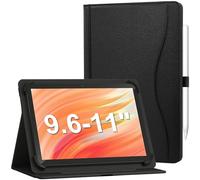 GOZOPO Universelle Coque pour Tablette 10.1 Pouces, avec Poche Multi-Angle Support Housse pour DOOGEE U11/ U11 Pro/Tablette 9,6-11 Pouces (Noir)