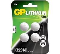 G & P Naturarznei Pile bouton GP 0602016 C4 CR2016 3 V Lithium – Pack de 4 sous blister