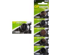 GP 0602025C5 Piles bouton Gp Lith.CR2025 5 pièces
